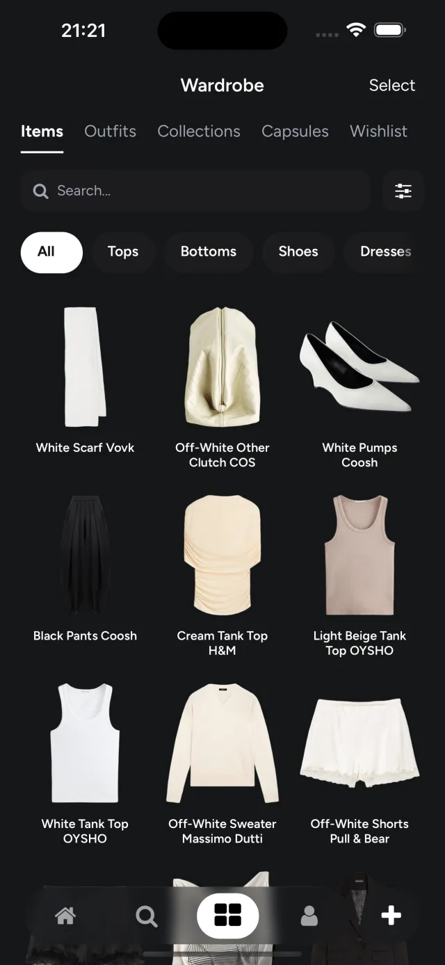 The closet — the Stylor app